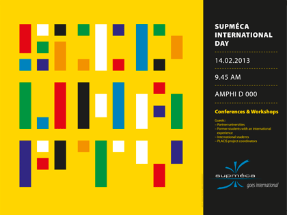 Affiche promouvant l'International Day par Supméca en 2013