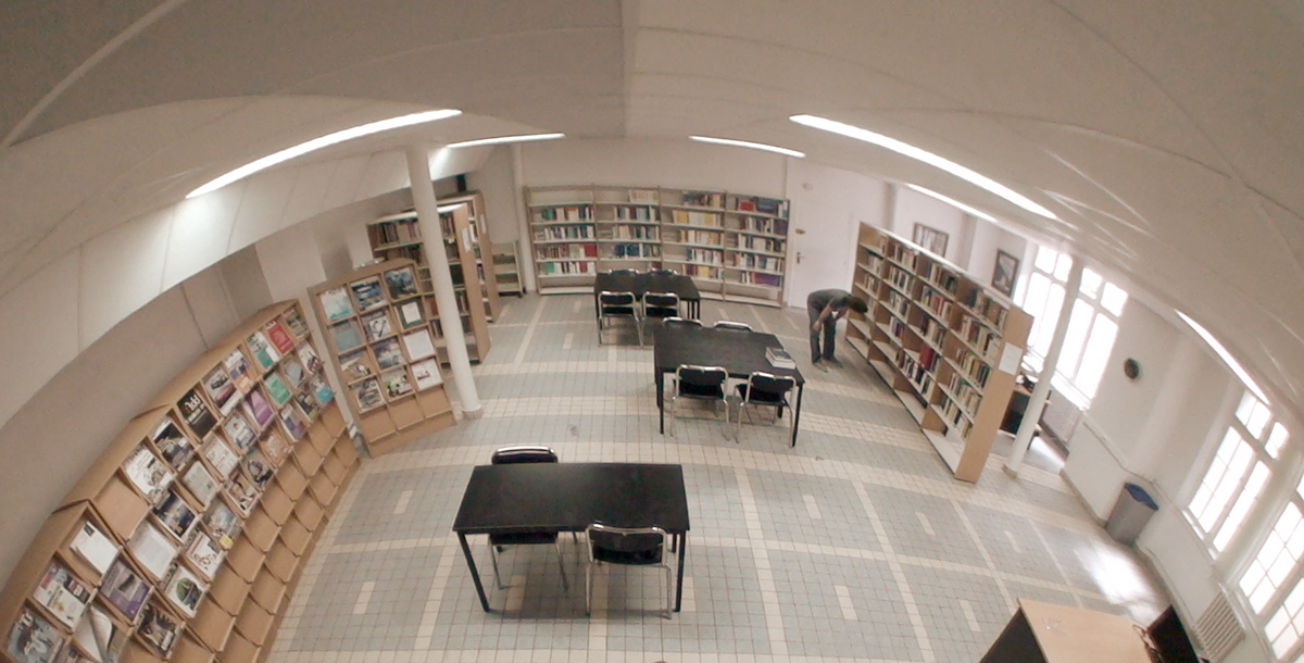 Vue fisheye de la bibliothèque de Supméca