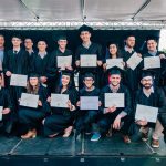 Photo d'un groupe d'étudiants ingénieurs de Supméca lors de la remise des diplômes en 2016