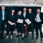 Photo d'un groupe d'étudiants ingénieurs de Supméca lors de la remise des diplômes en 2016