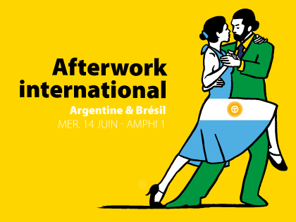 Visuel représentant deux danseurs dessinés pour l'Afterwork international