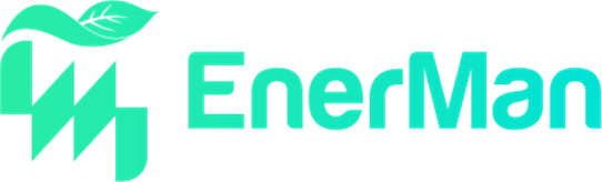 Logo EnerMan vert et bleu