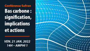 Conférence Safran : Bas carbone, signification, implications et actions