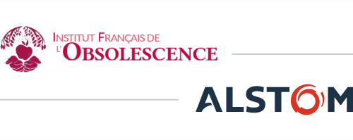 Logos de L'institut français de l'obsolescence et d'ALSTOM