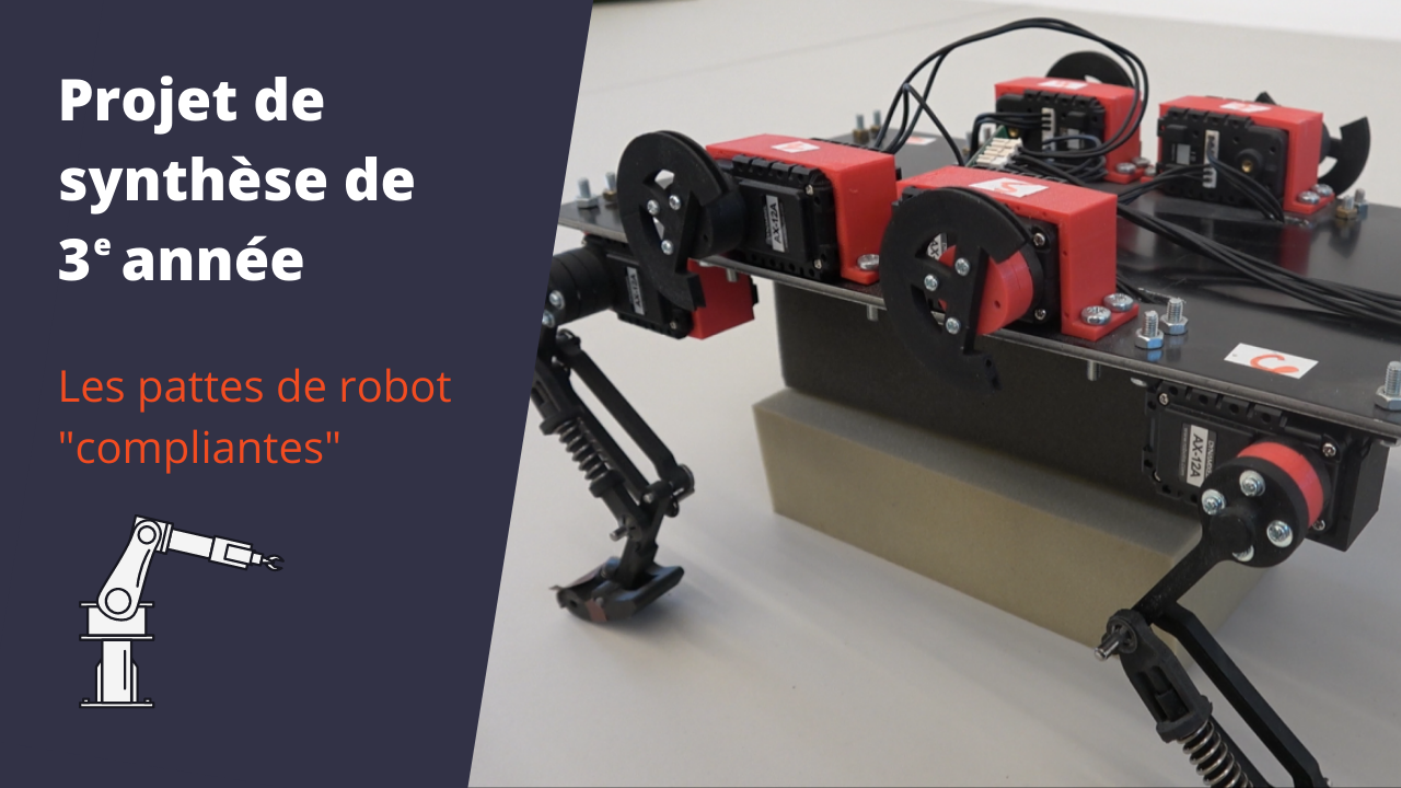 Image d'un robot quadripède avecle titre : Projet de synthèse de troisième année