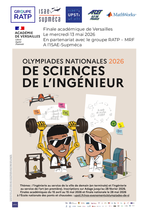 Affiche officielle des Olympiades nationales de sciences de l'ingénieur 2026