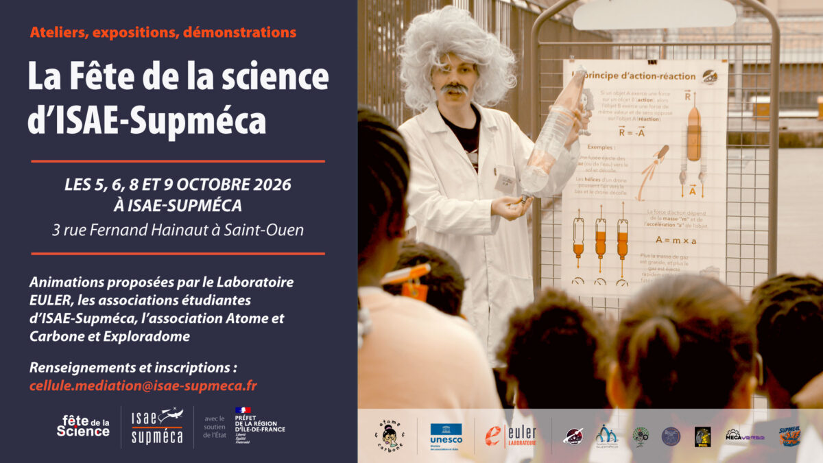 Affiche la fête de la science à ISAE-Supméca